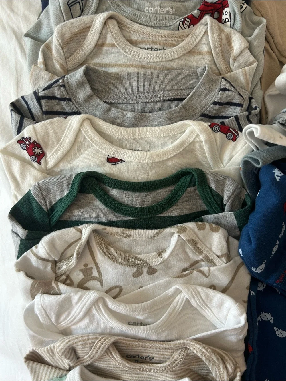 HUGE Bundle of 24 Carter’s Baby Boy Clothes 3 Months Footies and Onesies